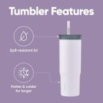Tumbler - Grey/Purple (Bunny Hop) - 24oz